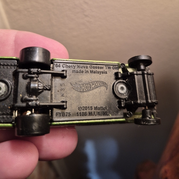 Green Die-Cast Hotwheel Gasser 1964 Nova - Picture 4 of 4